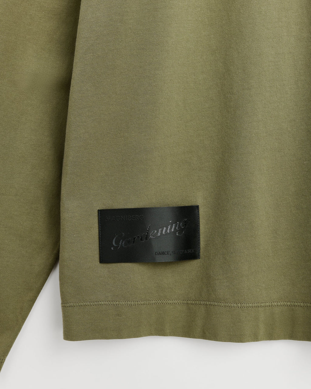 Full long sleeve t-shirt | Washed army green jersey