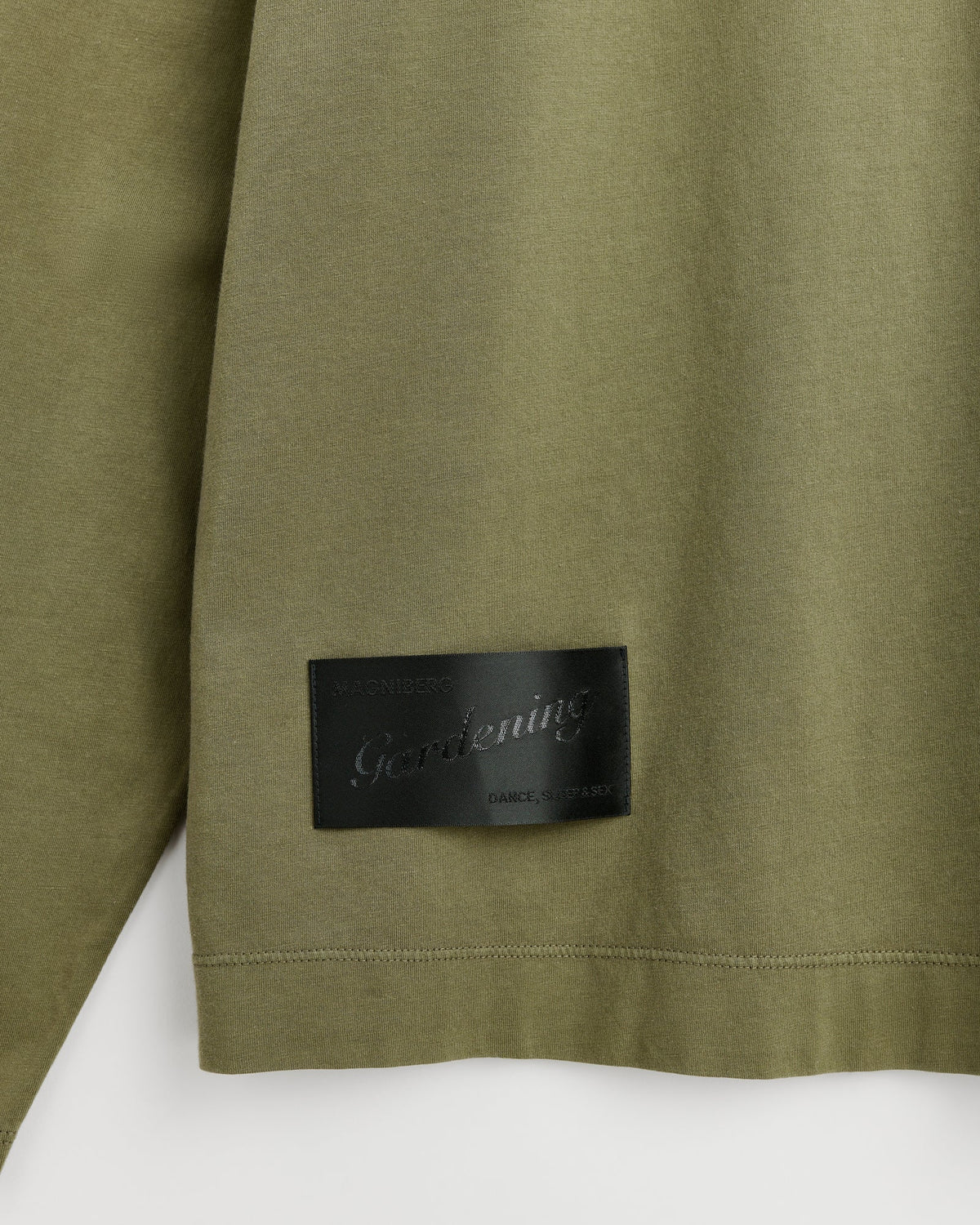 Full long sleeve t-shirt | Washed army green jersey