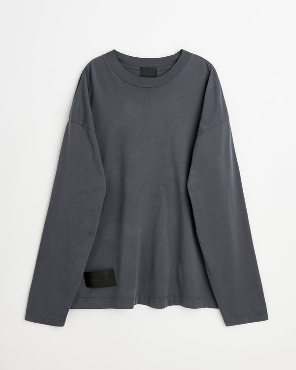 Full long sleeve t-shirt | Washed black jersey