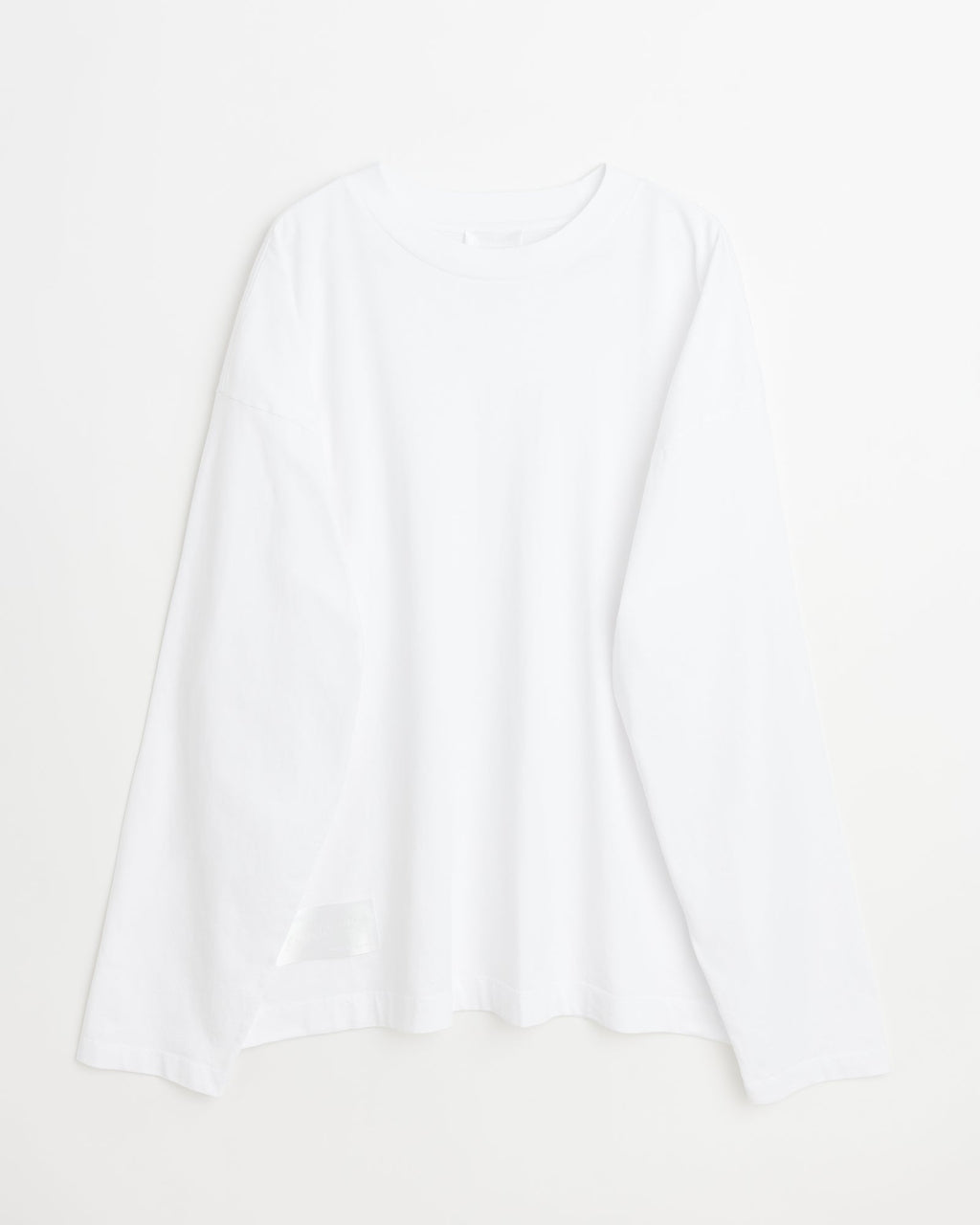 Full long sleeve t-shirt | Washed white jersey