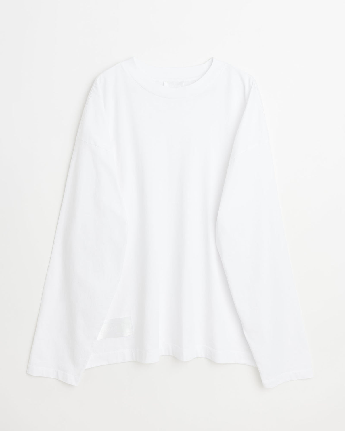 Full long sleeve t-shirt | Washed white jersey