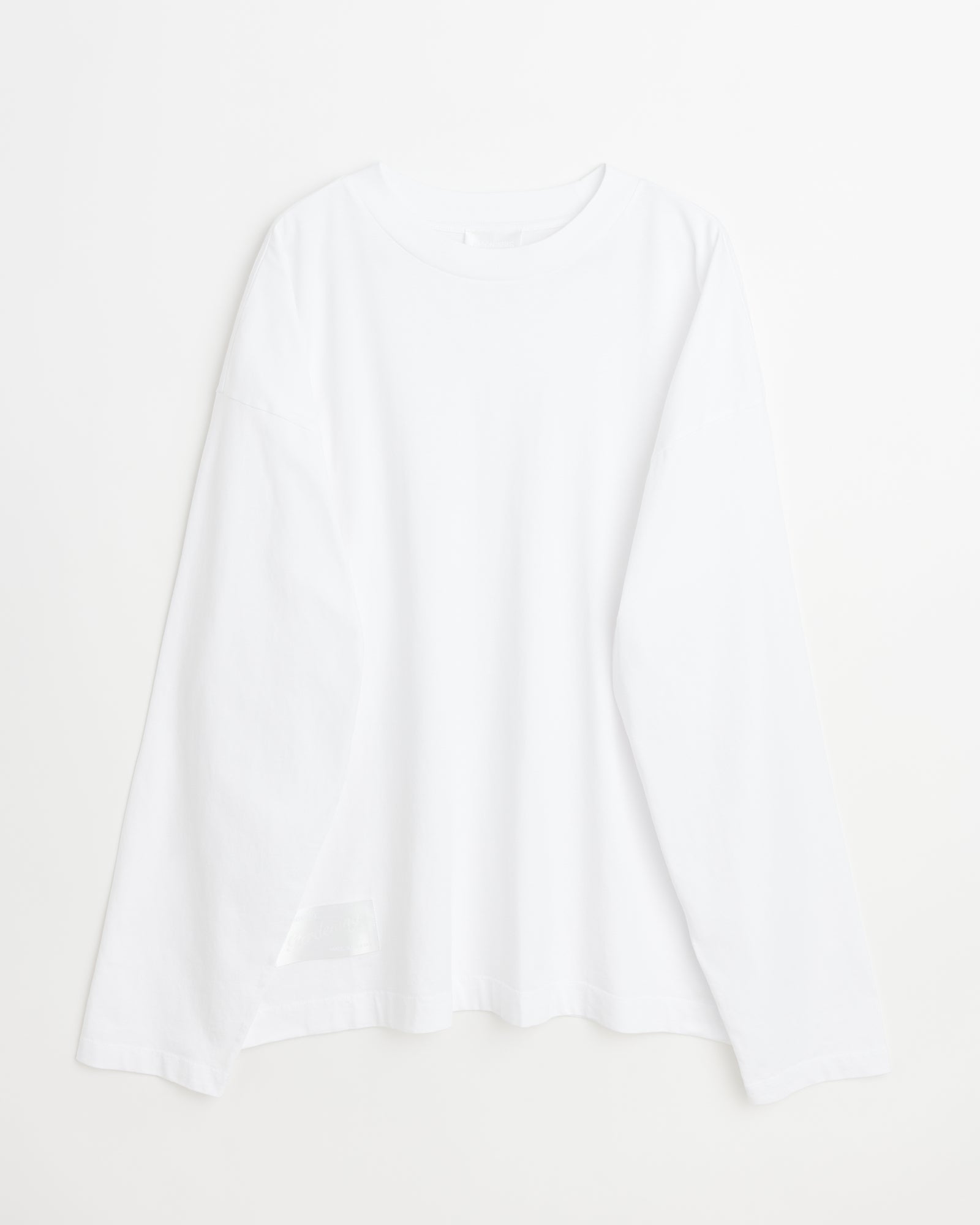 Full long sleeve t-shirt | Washed white jersey