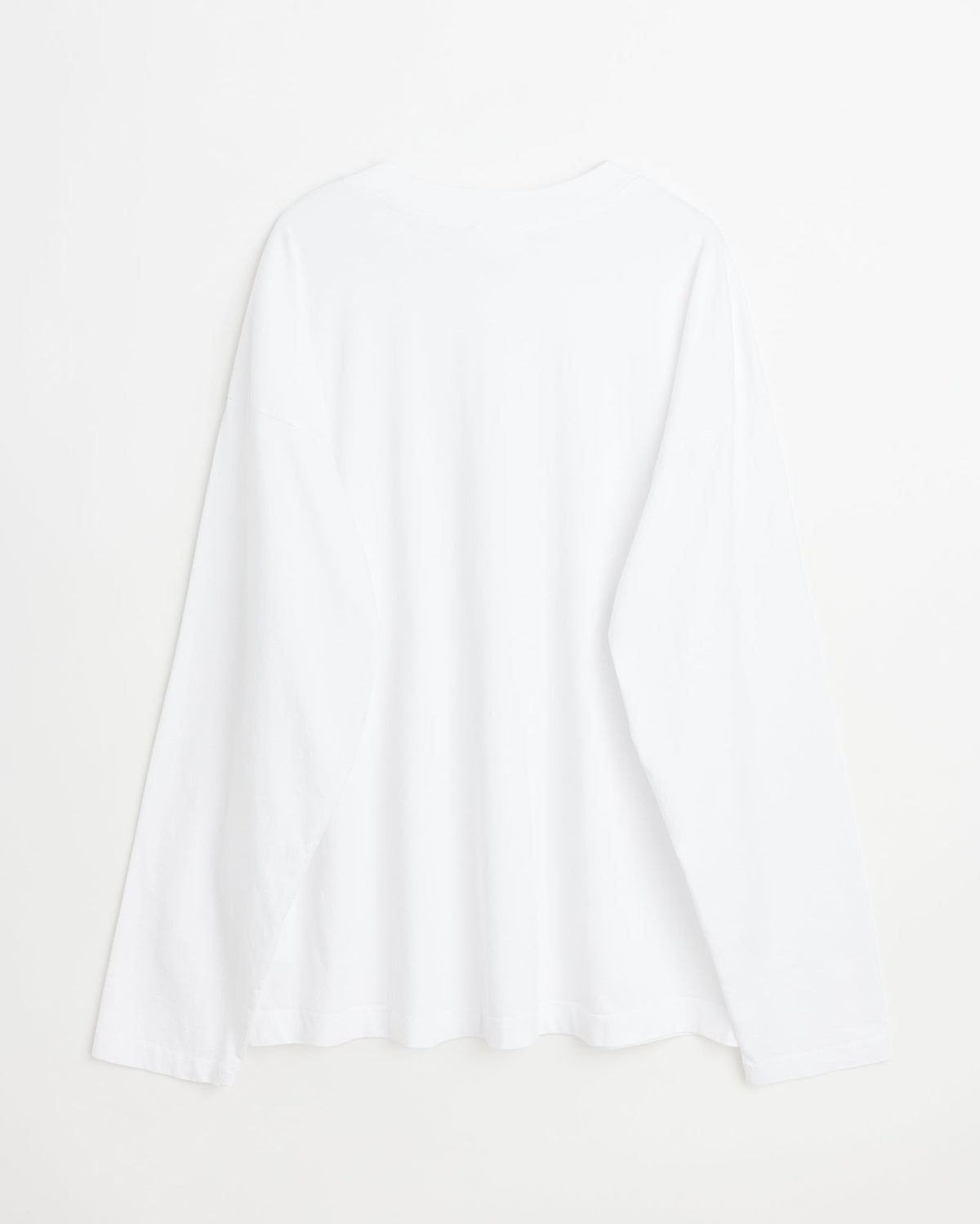 Full long sleeve t-shirt | Washed white jersey