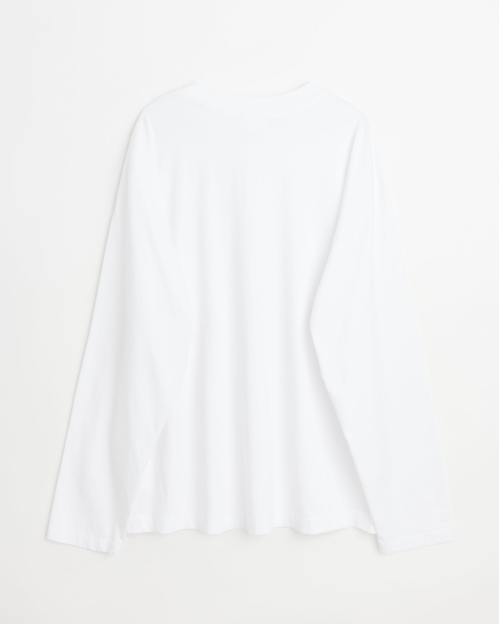 Full long sleeve t-shirt | Washed white jersey