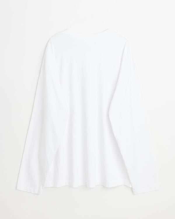 Full long sleeve t-shirt | Washed white jersey