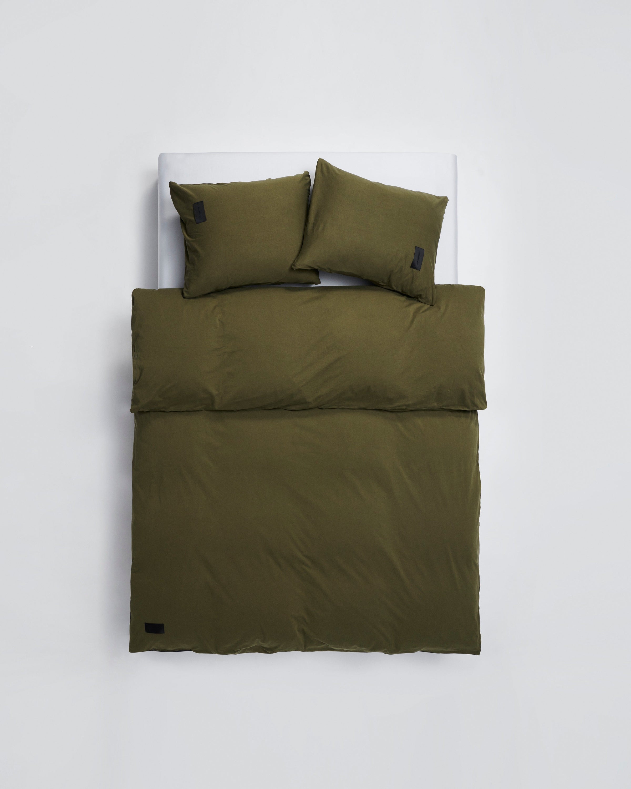 Heart duvet cover | Washed army green Jersey