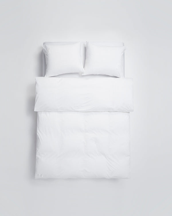 Heart duvet cover | Washed white Jersey