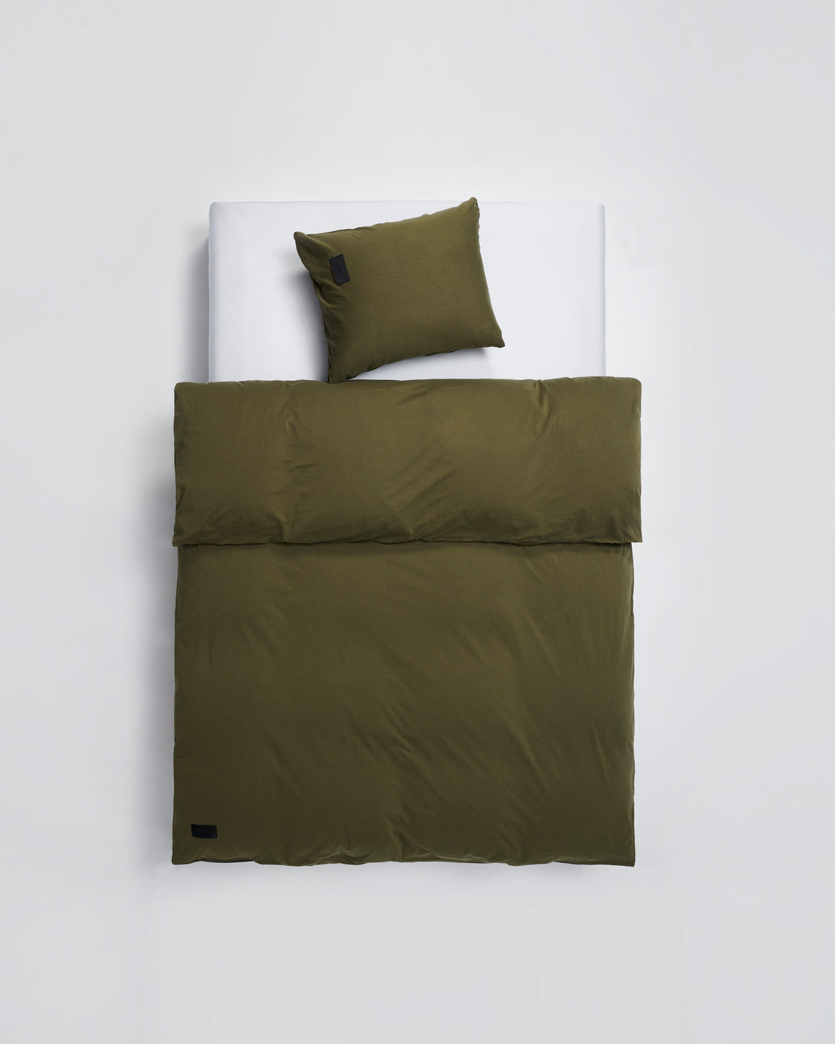 Heart pillow case | Washed army green Jersey