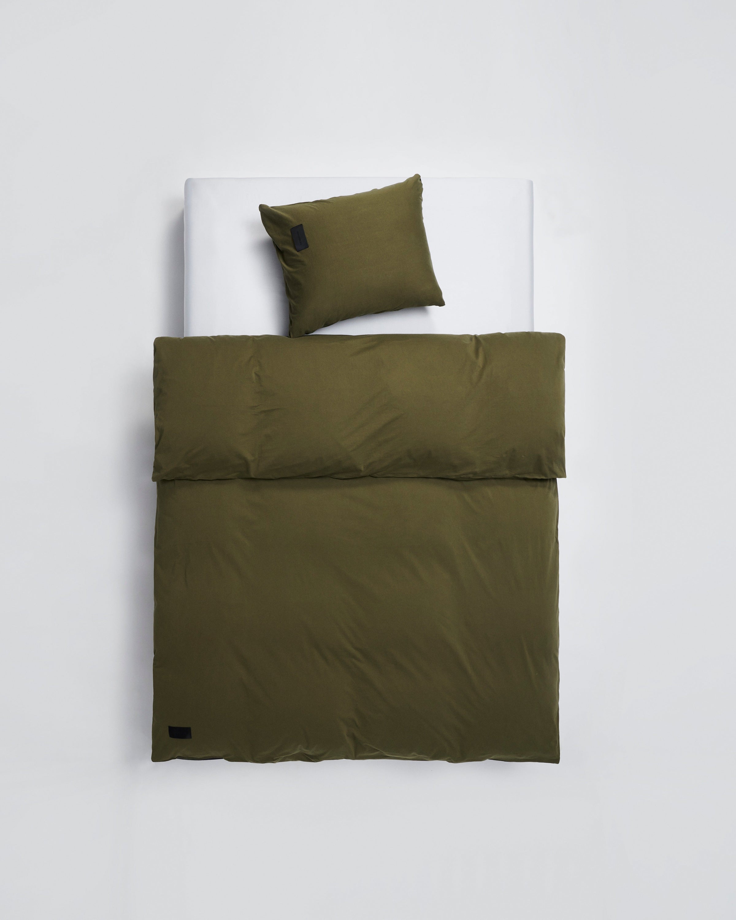 Heart pillow case | Washed army green Jersey
