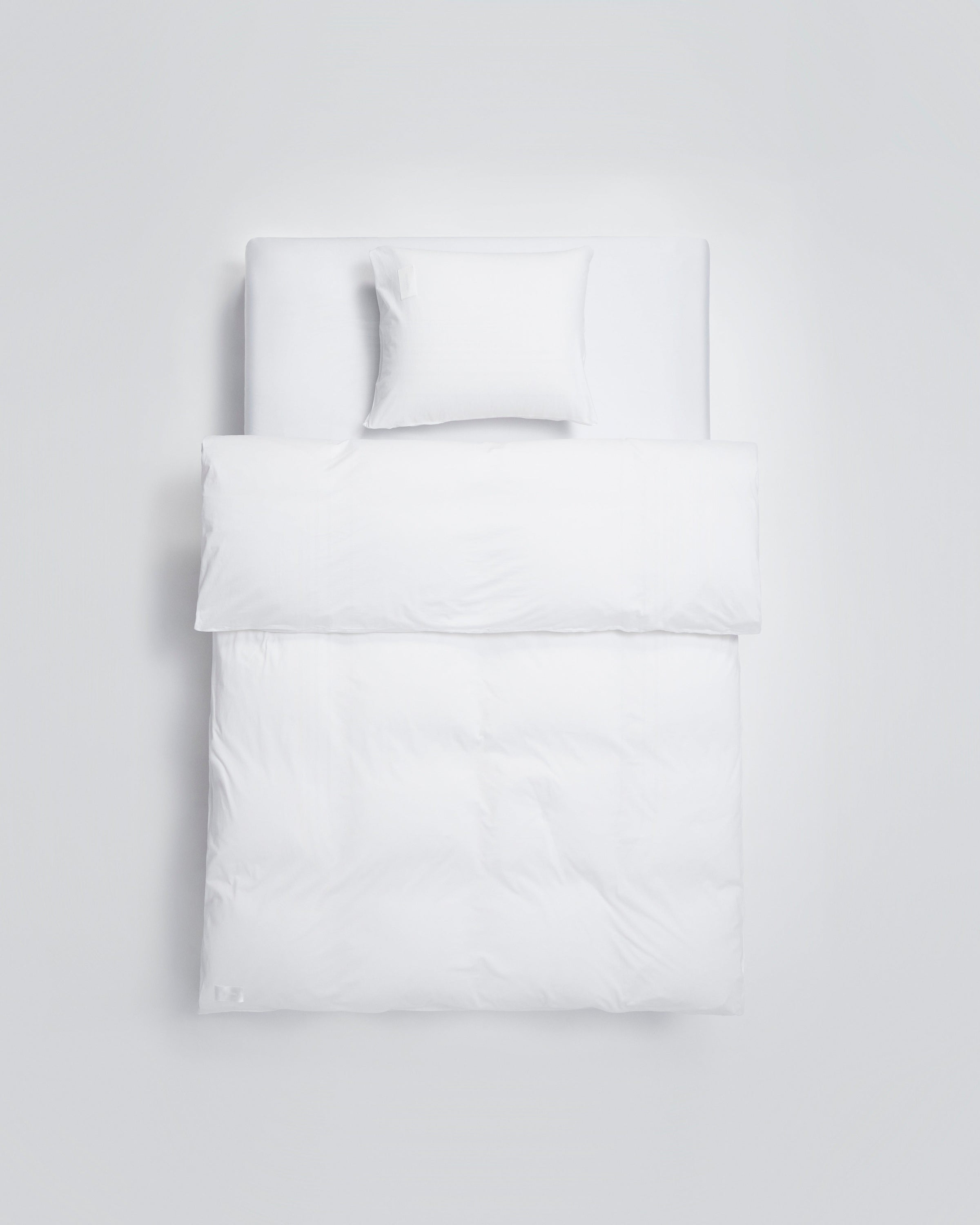 Heart pillow case | Washed white Jersey