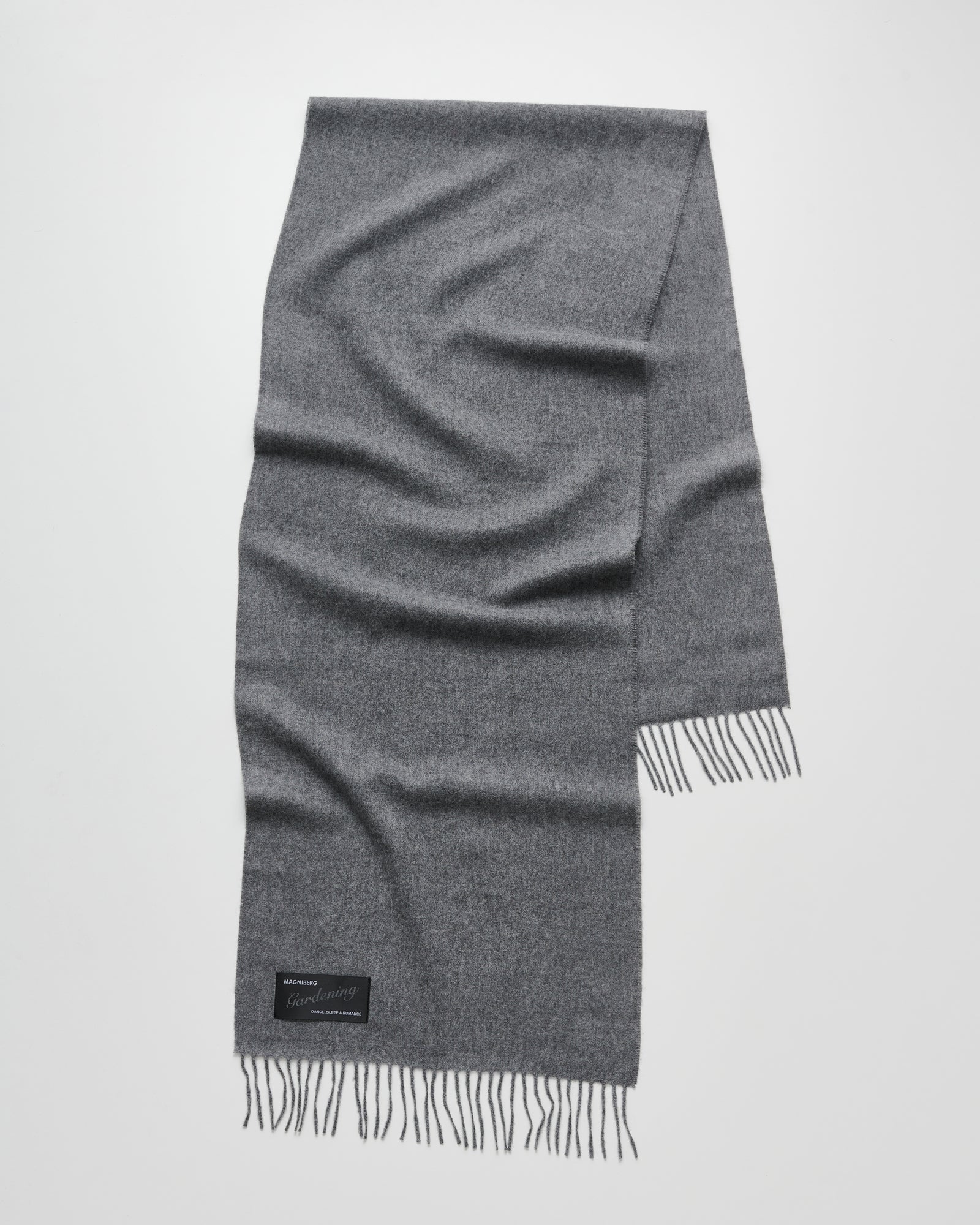 Honey scarf | Ash grey melange Baby alpaca
