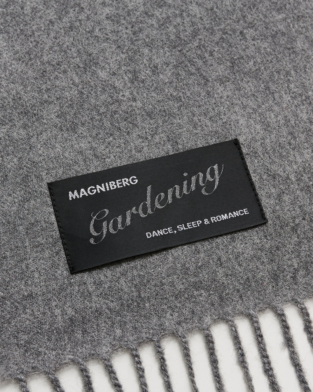 Honey scarf | Ash grey melange Baby alpaca