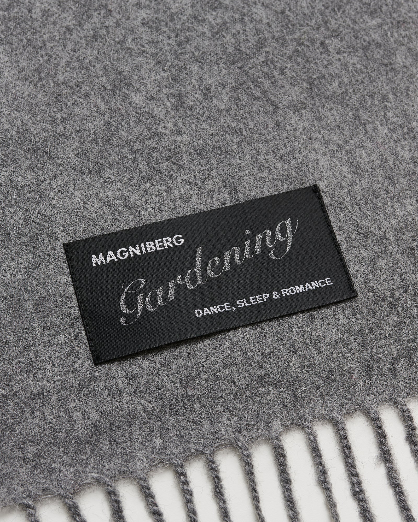 Honey scarf | Ash grey melange Baby alpaca