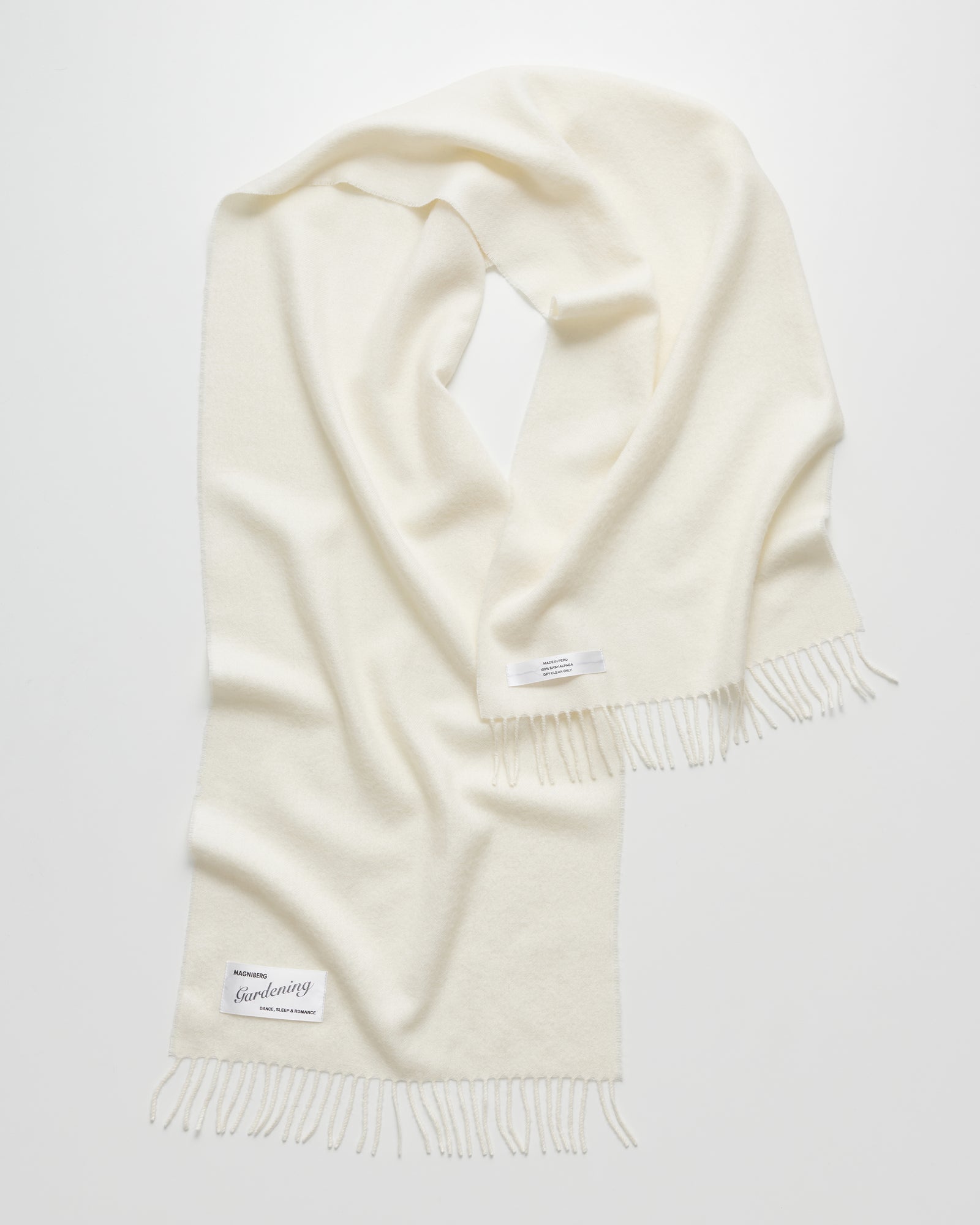 Honey scarf | Rice white Baby alpaca