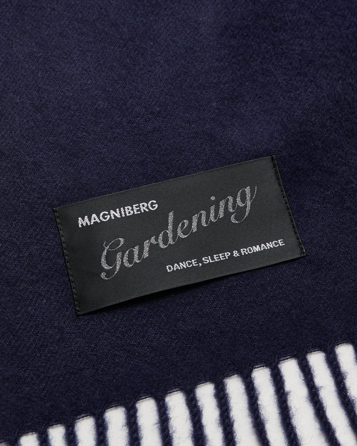 Honey scarf | Marine blue Baby alpaca