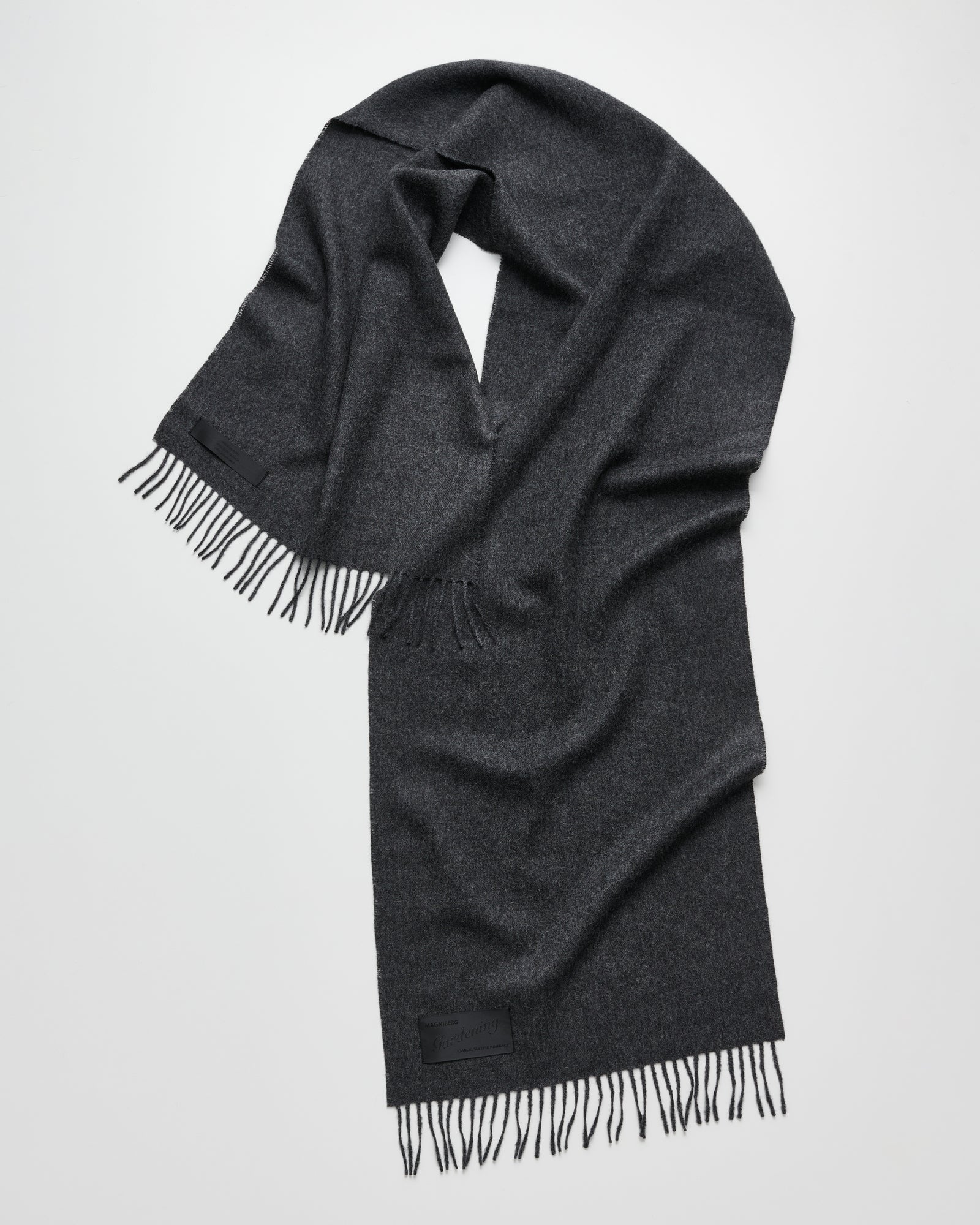 Honey scarf | Anthracite melange Baby alpaca