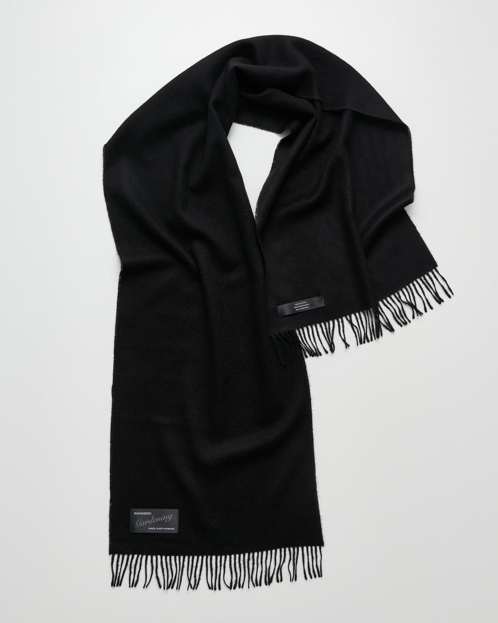 Honey scarf | Coal black Baby alpaca