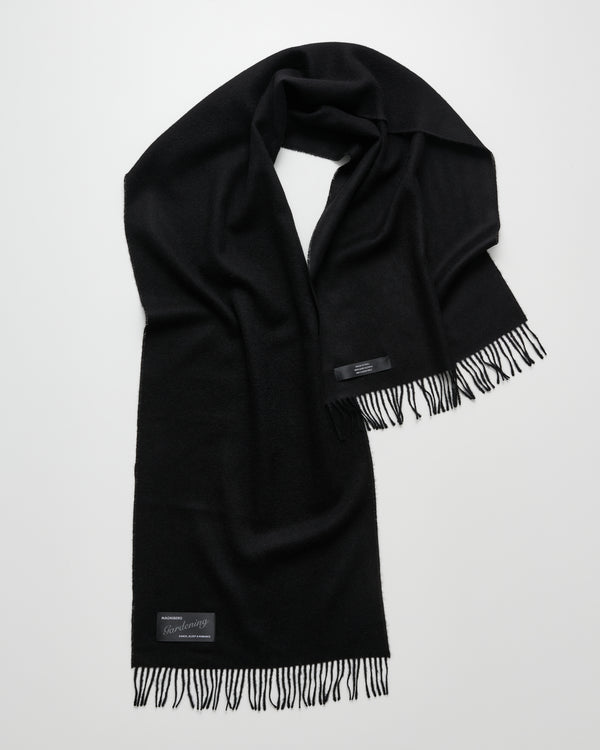 Honey scarf | Coal black Baby alpaca