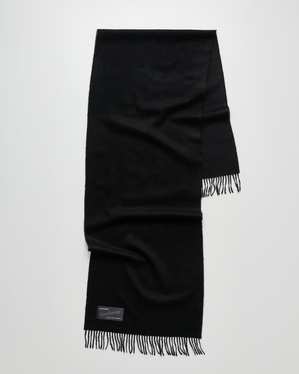 Honey scarf | Coal black Baby alpaca