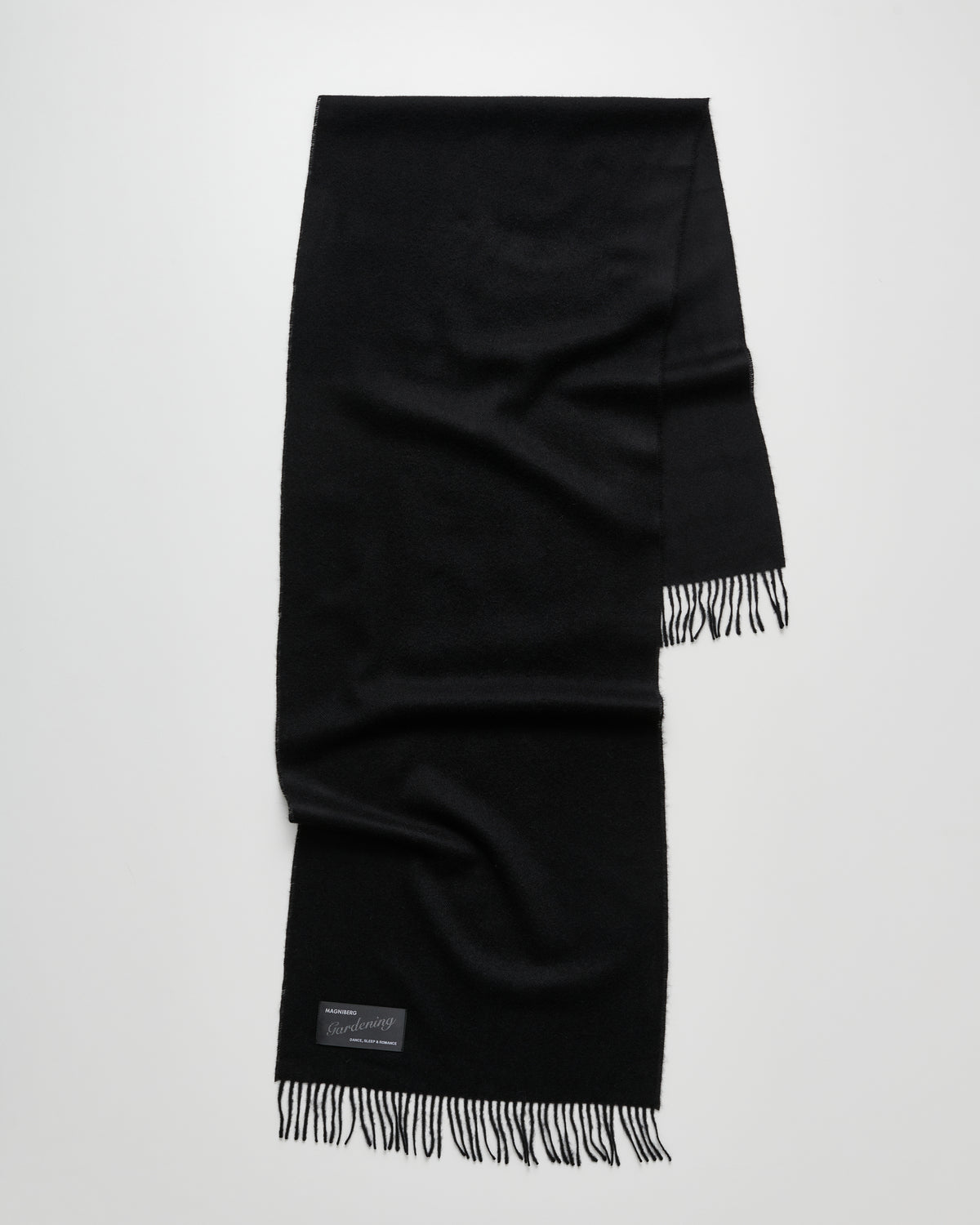 Honey scarf | Coal black Baby alpaca