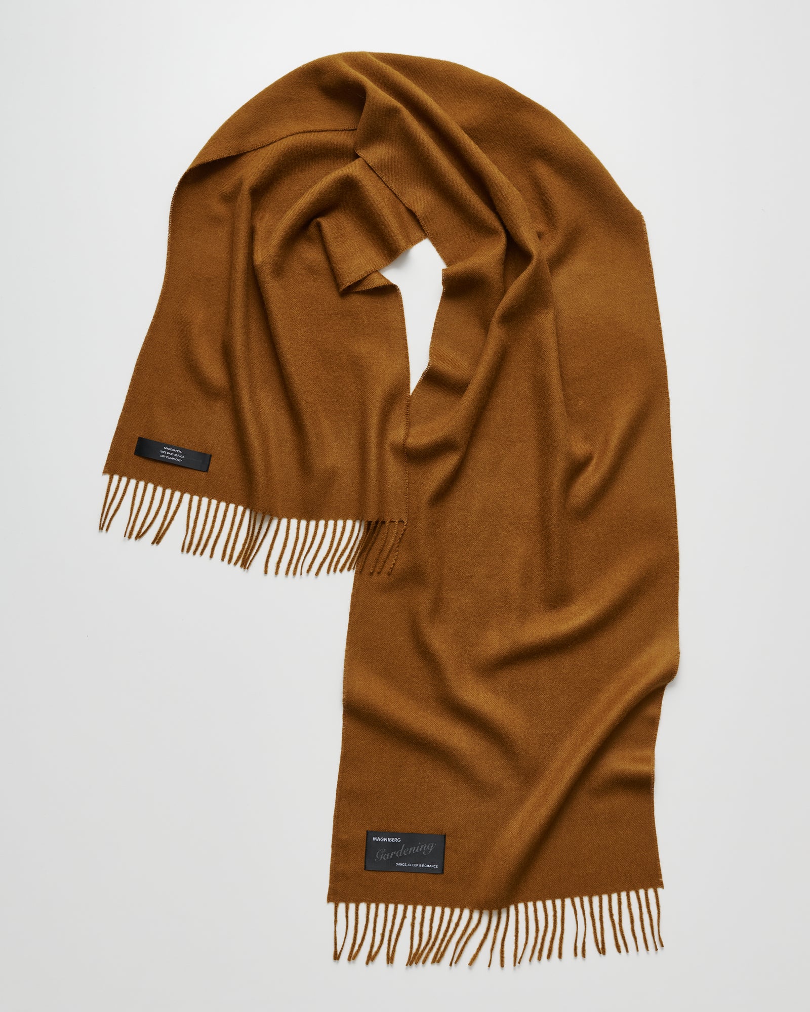 Honey scarf | Fudge brown Baby alpaca