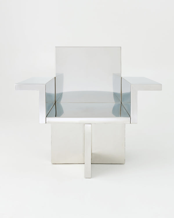 Horse armchair | Polished stainless steel Metal