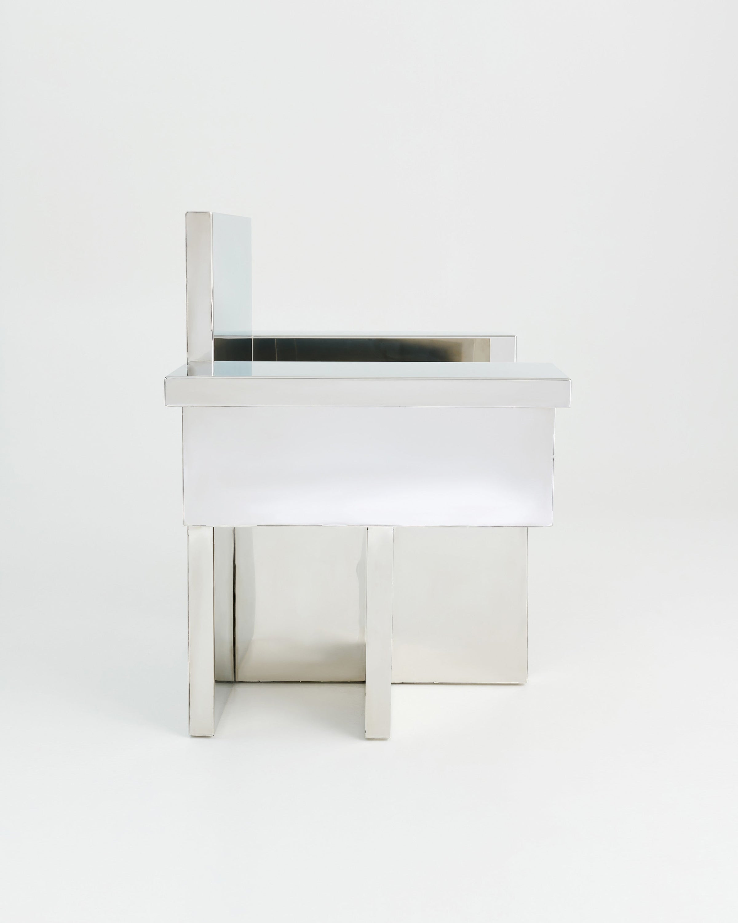 Horse armchair | Polished stainless steel Metal