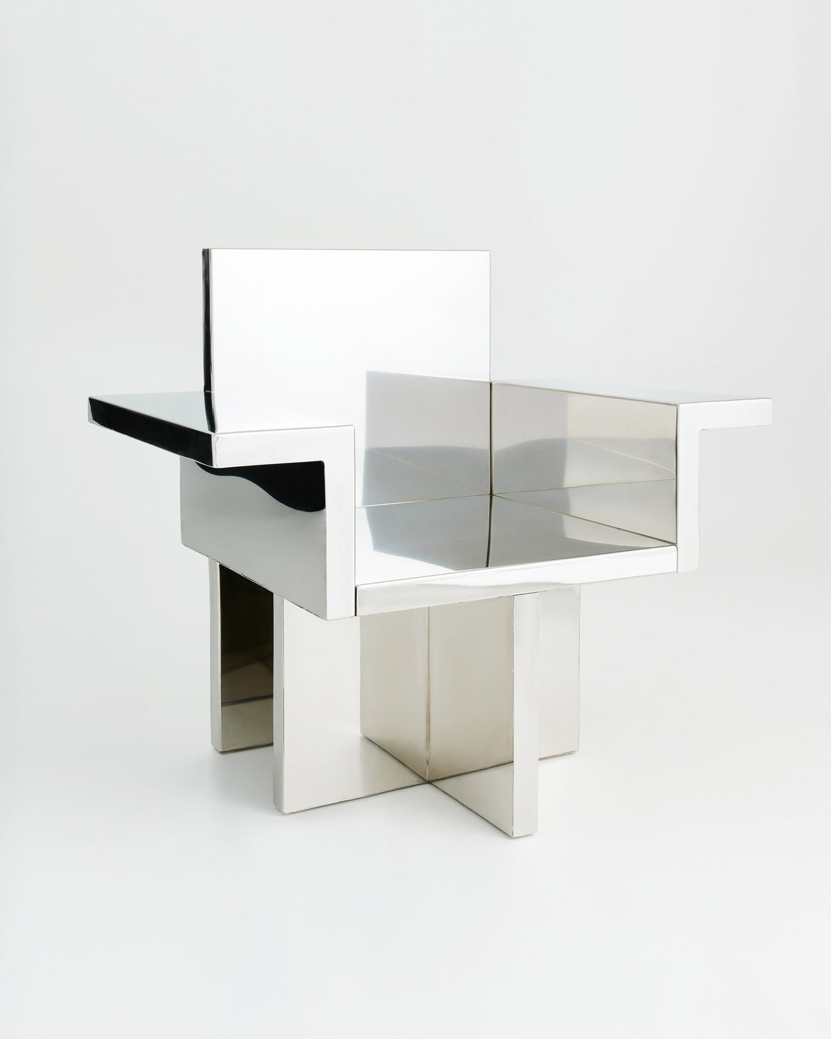 Horse armchair | Polished stainless steel Metal