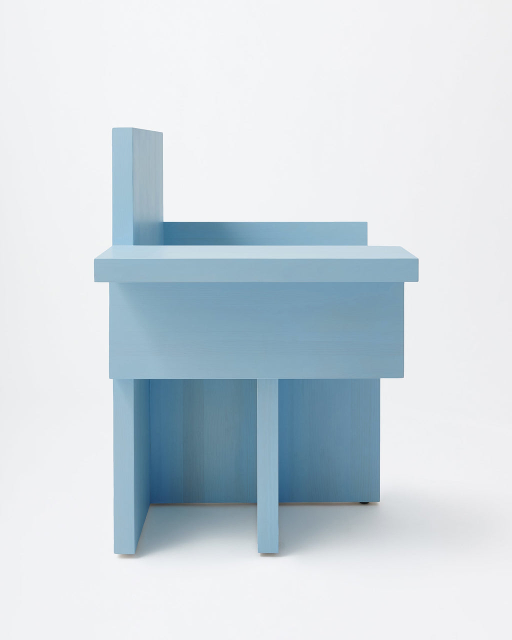 Horse armchair | Stained baby blue Pine