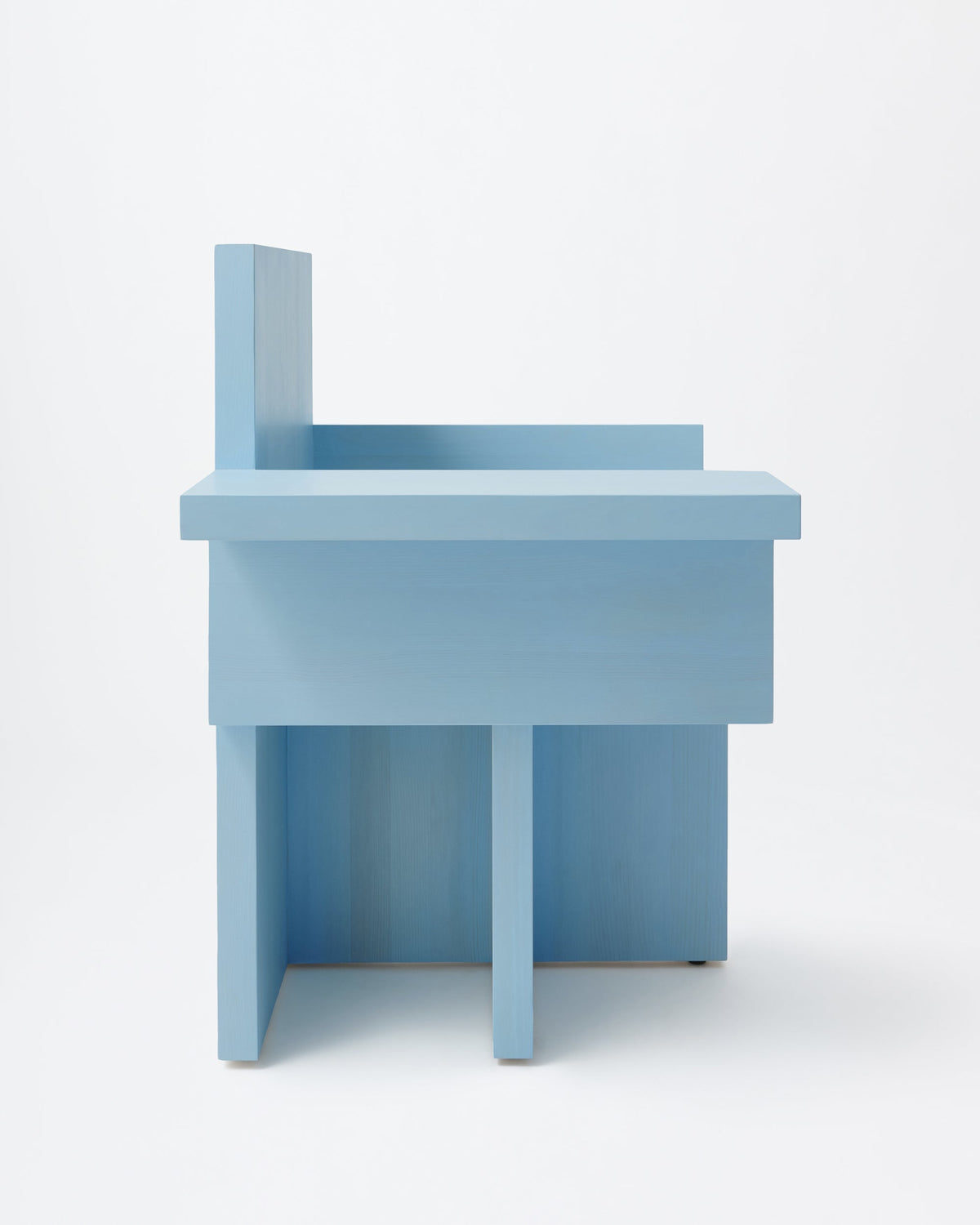 Horse armchair | Stained baby blue Pine