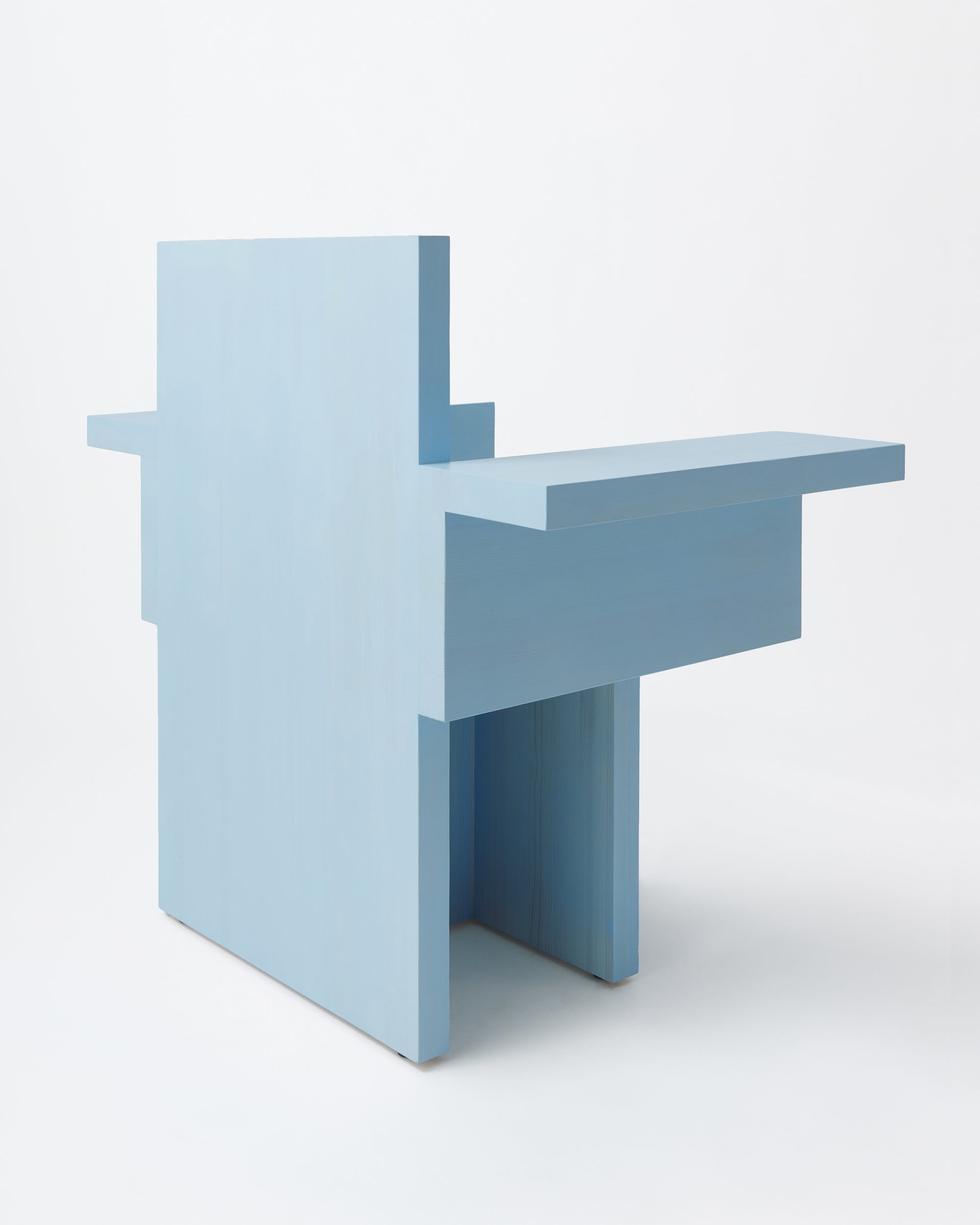 Horse armchair | Stained baby blue Pine