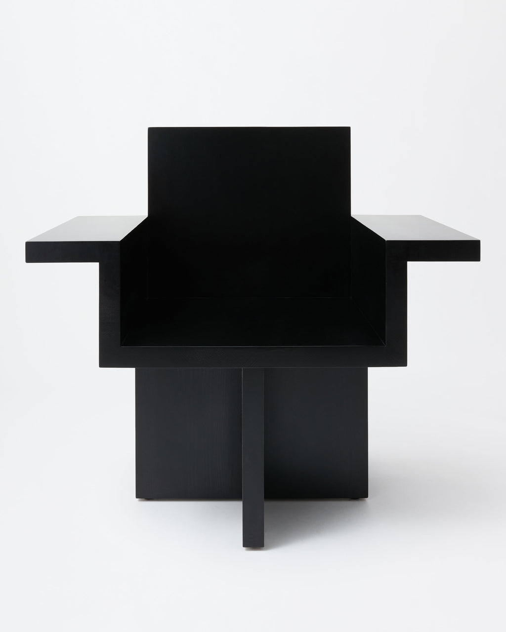 Horse armchair | Stained black Pine