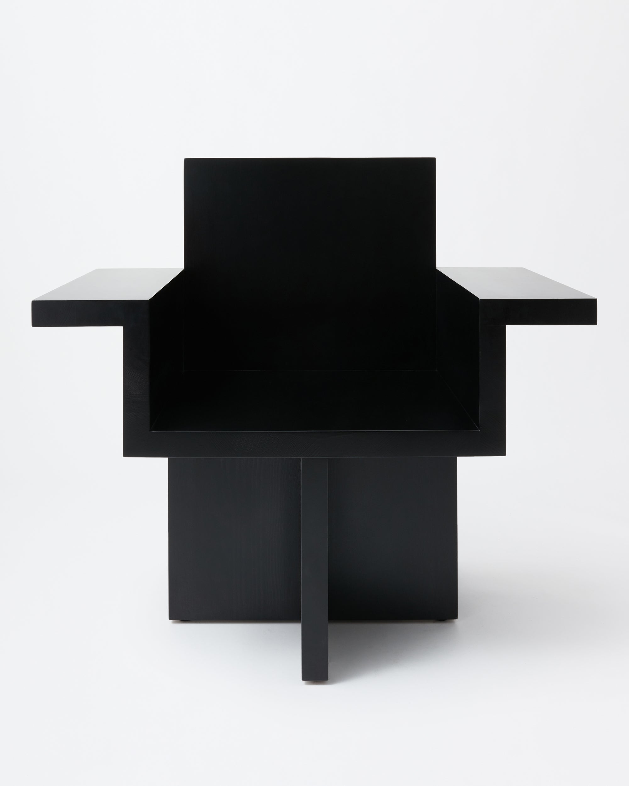 Horse armchair | Stained black Pine