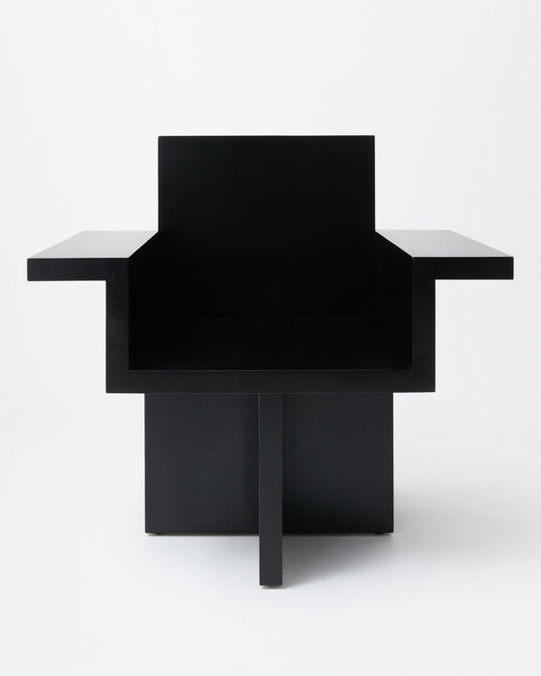 Horse armchair | Stained black Pine