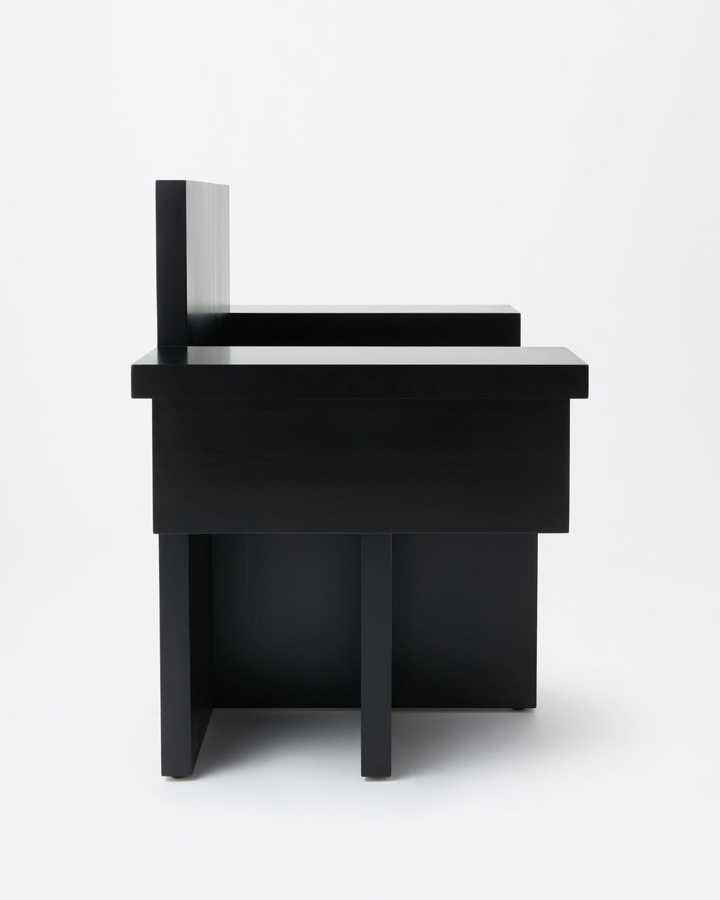 Horse armchair | Stained black Pine