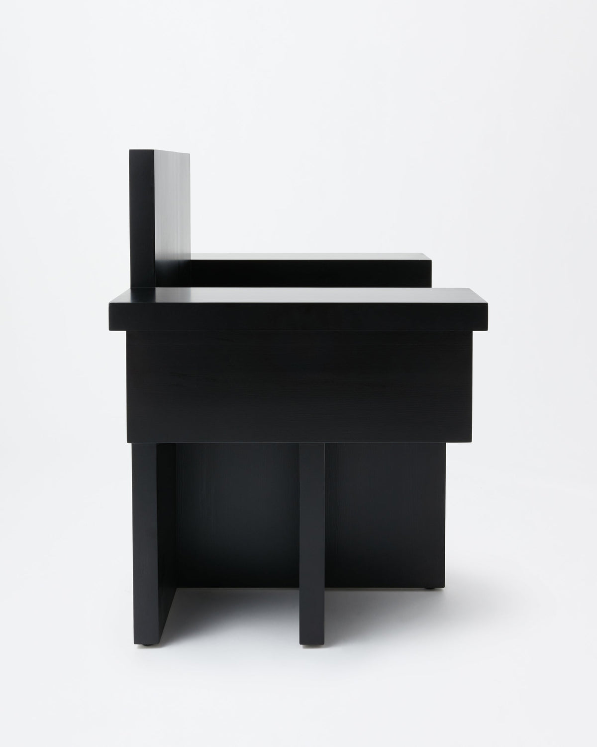 Horse armchair | Stained black Pine