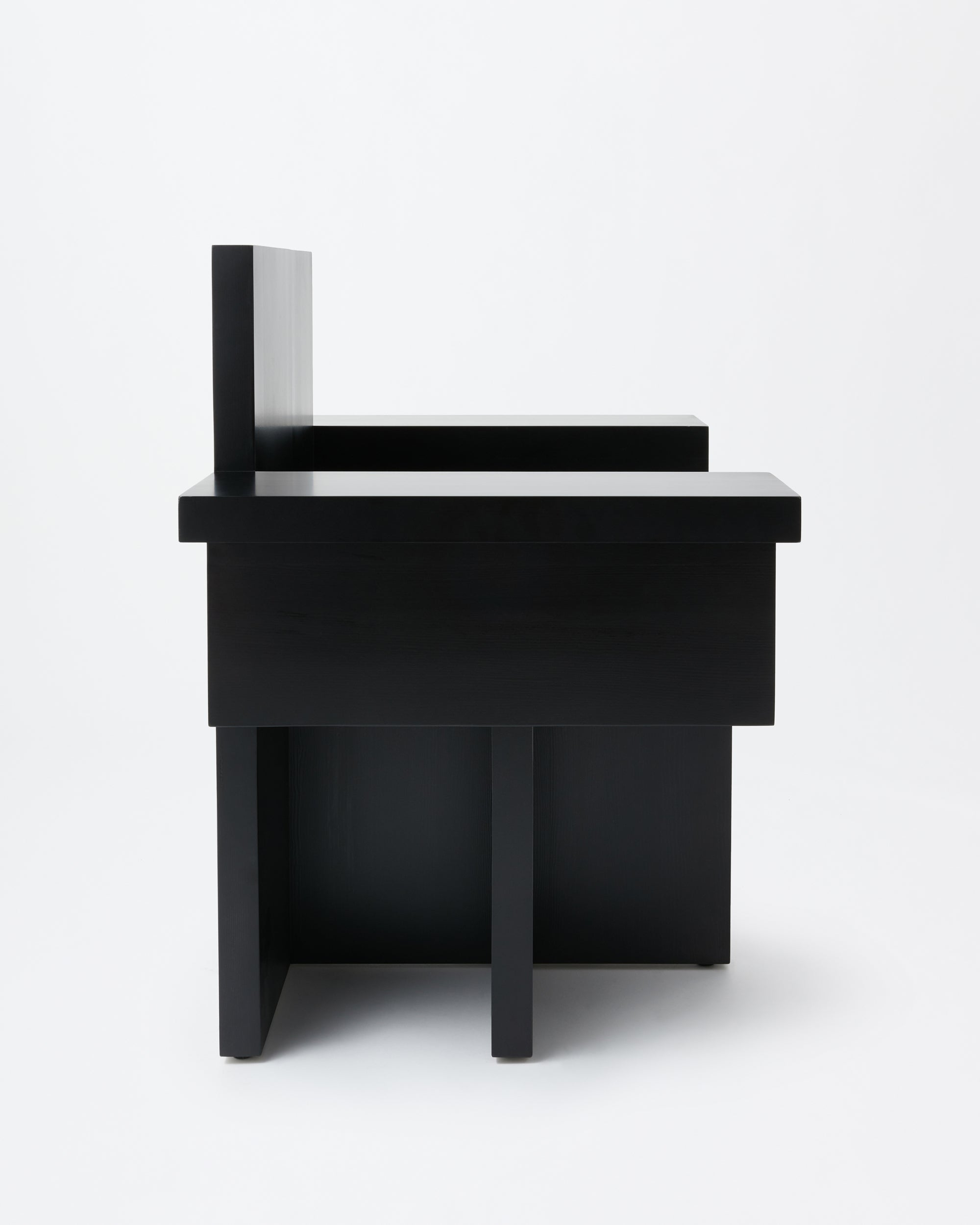 Horse armchair | Stained black Pine