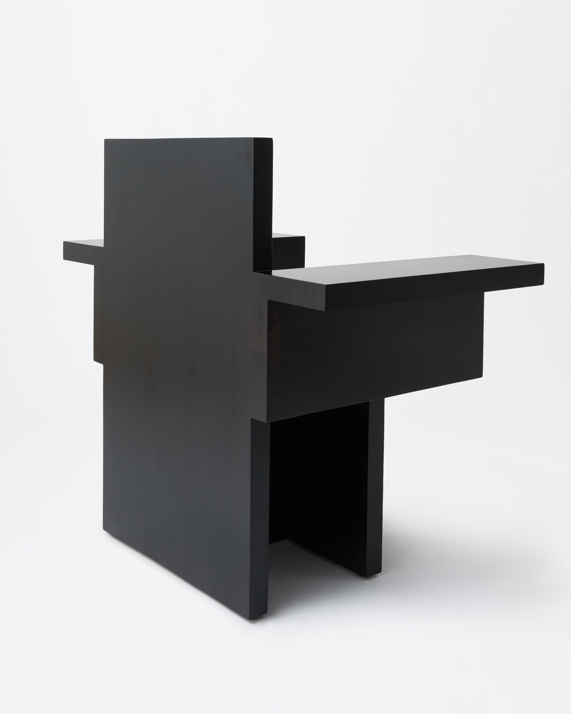 Horse armchair | Stained black Pine