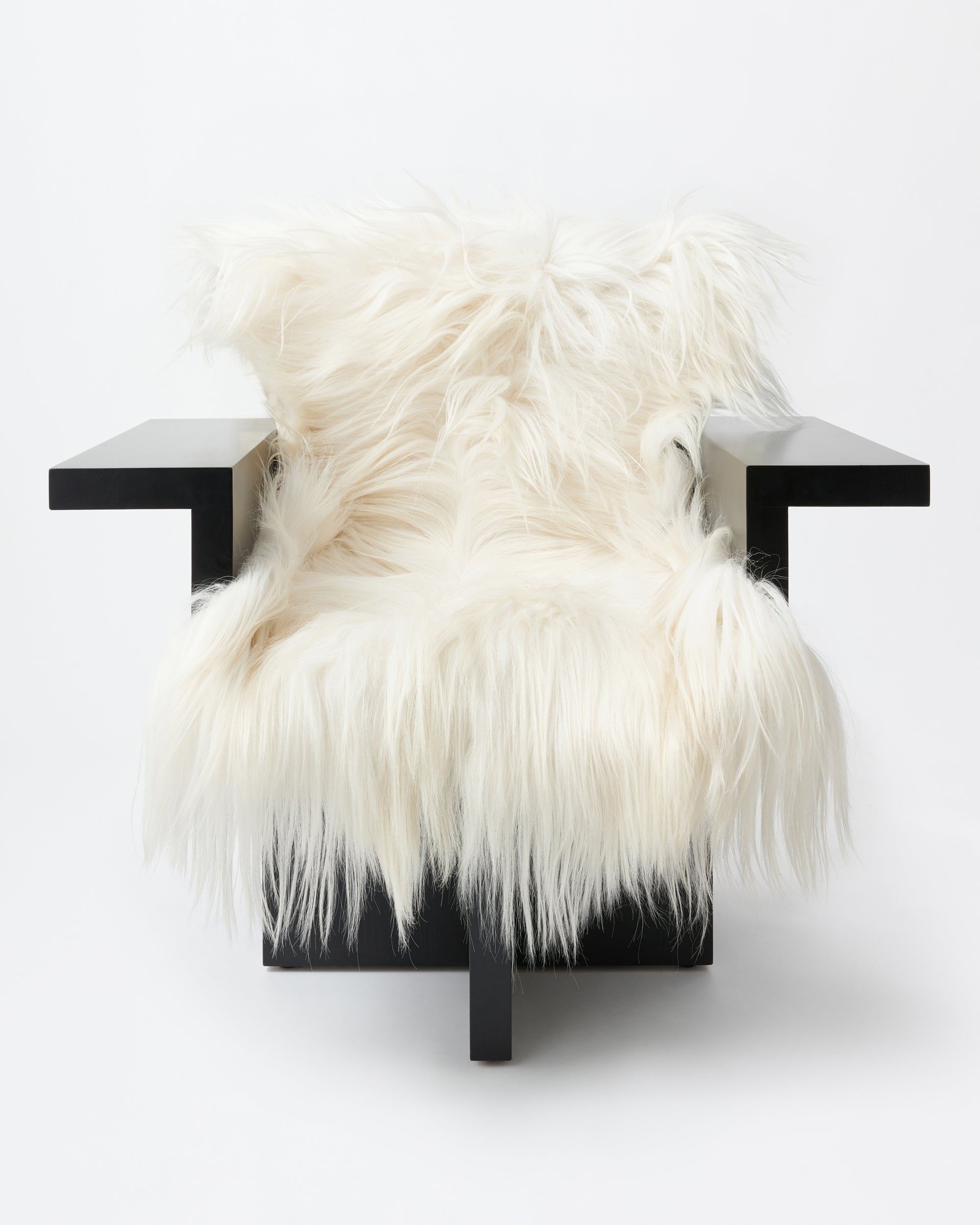 Horse armchair | Stained black Pine