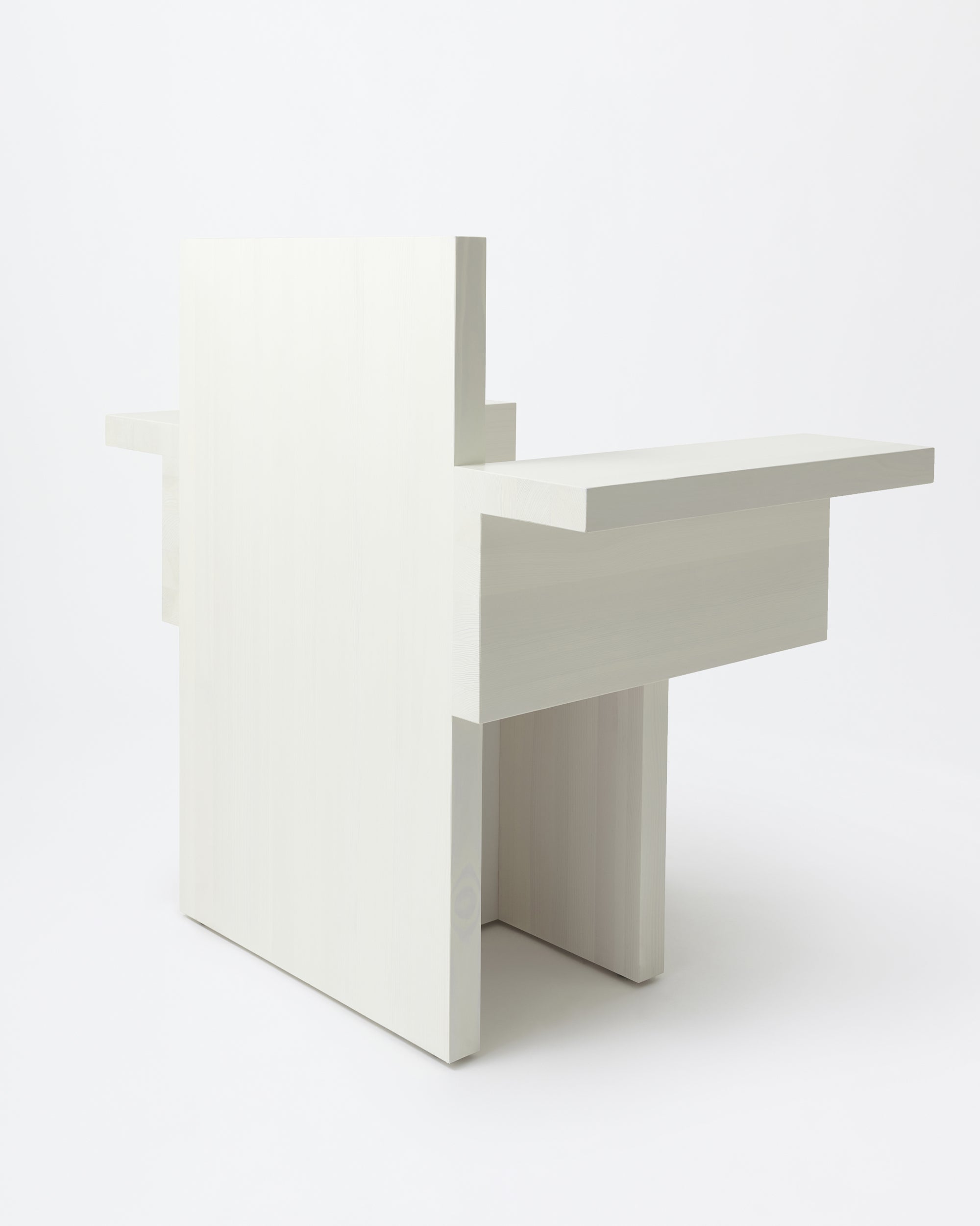 Horse armchair | Stained off white Pine