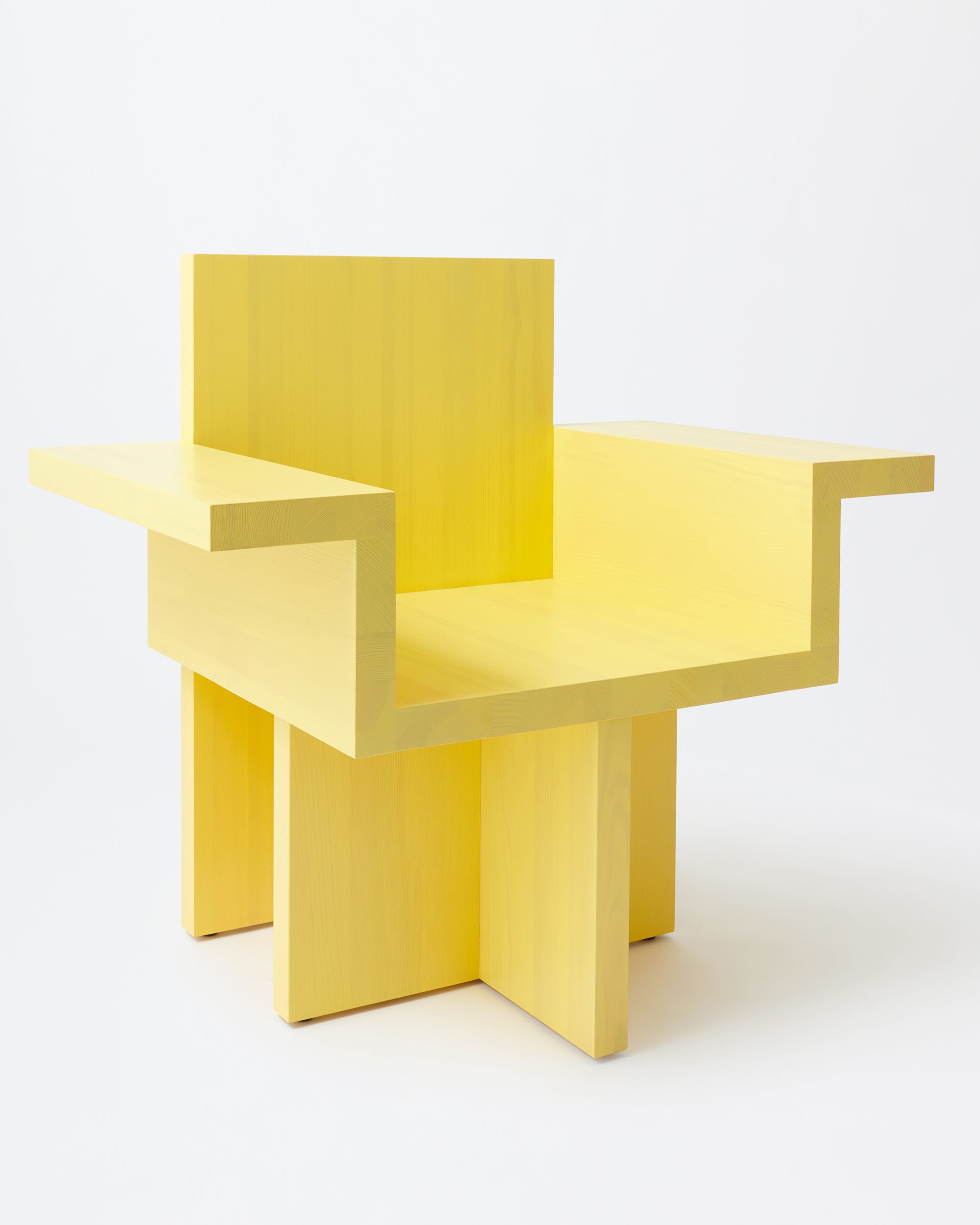 Horse armchair | Stained yellow Pine