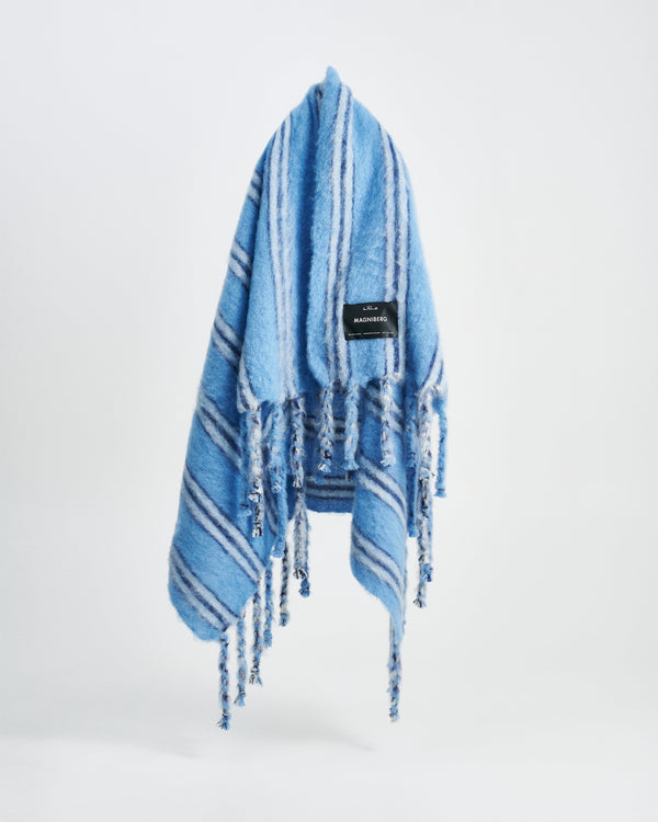 Lady blanket | Blue four Mohair wool