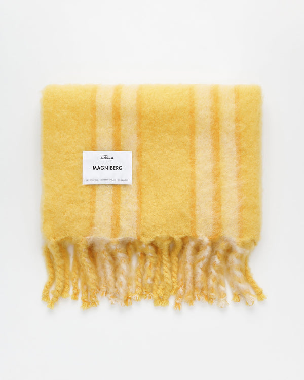Lady blanket | Yellow five Mohair wool