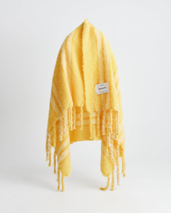 Lady blanket | Yellow five Mohair wool