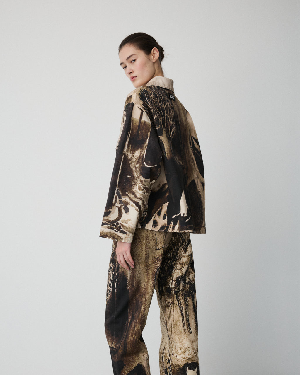 Moomin Genoa jacket | Sepia print