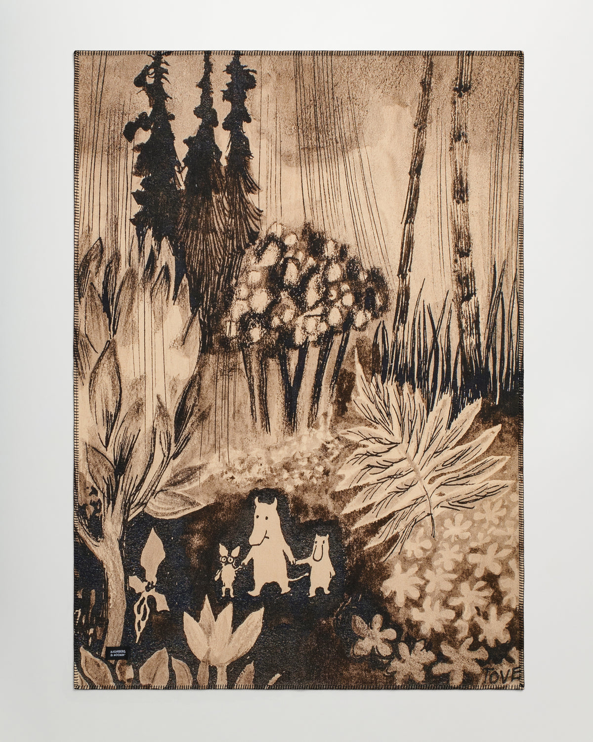 Moomin Canvas blanket | Sepia print