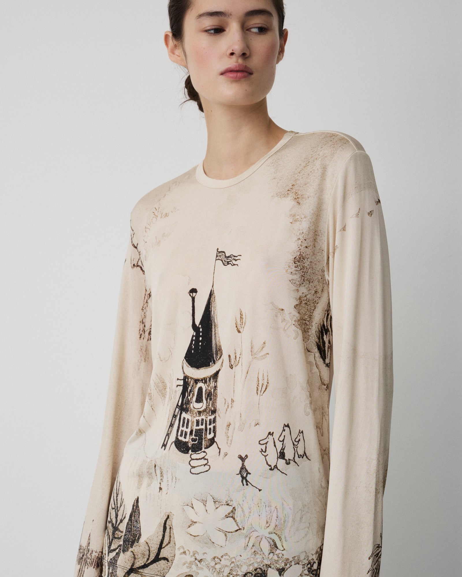 Moomin Love long sleeve shirt | Sepia print