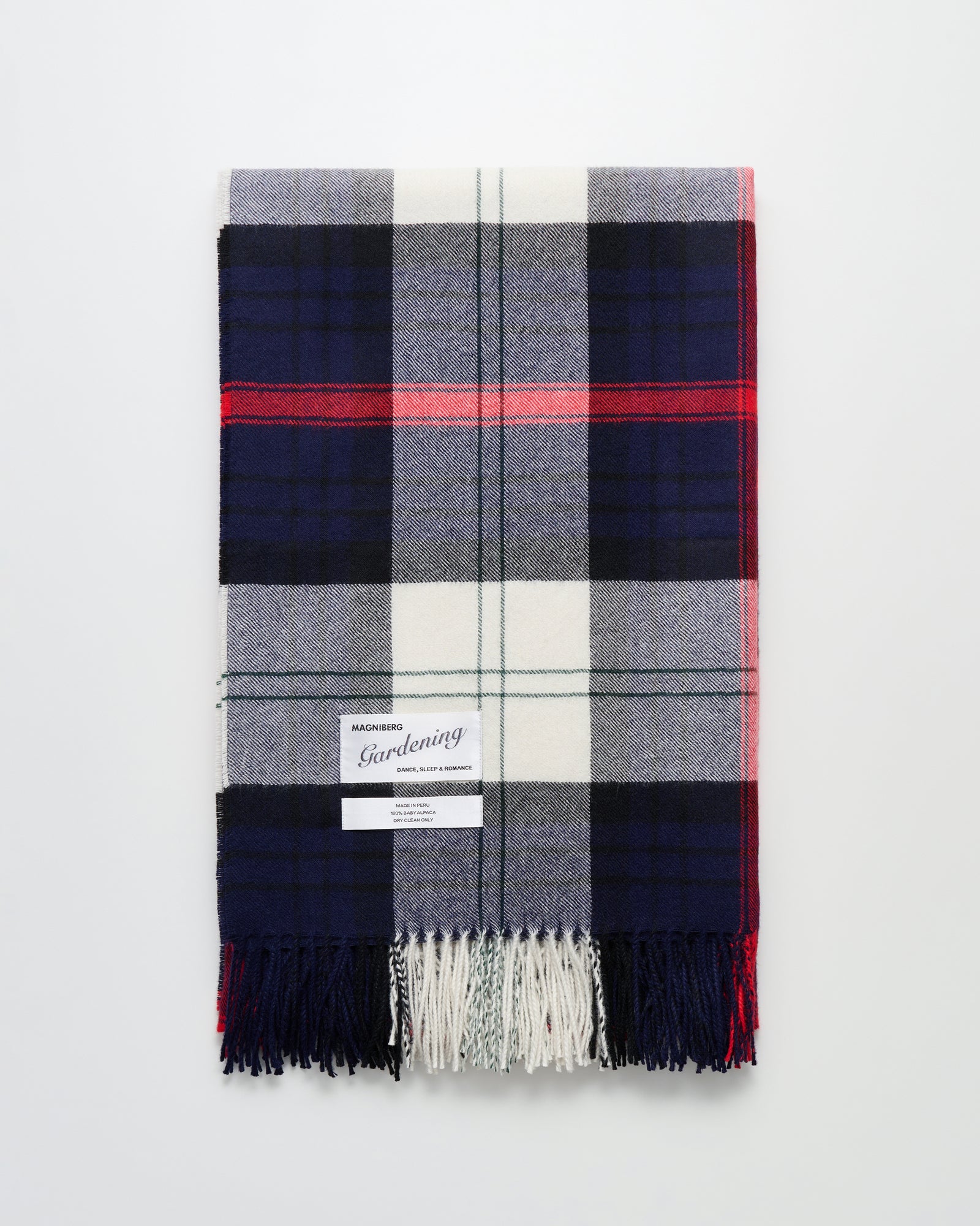 Queen blanket | Hurtigruten navy tartan