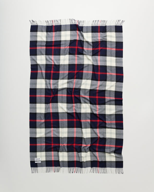 Queen blanket | Hurtigruten navy tartan