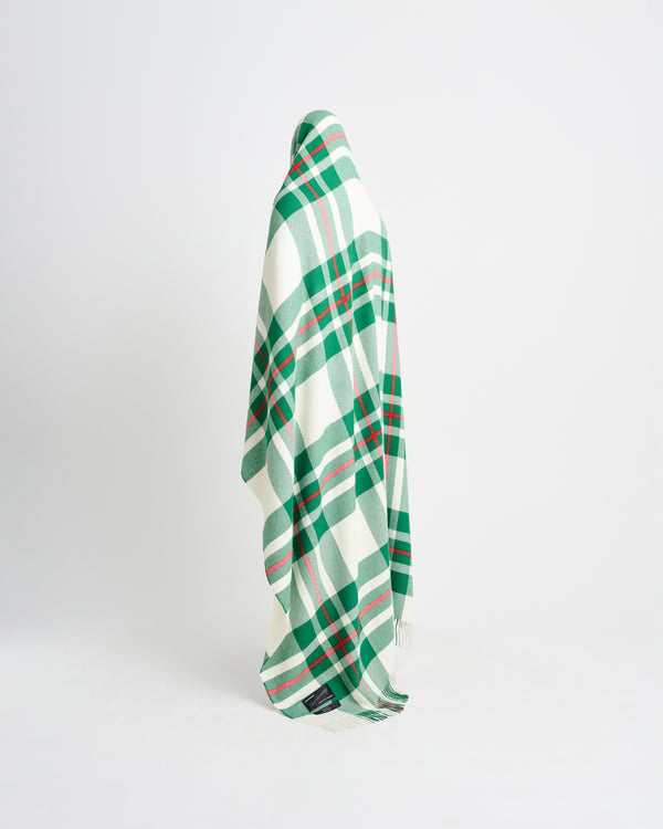 Queen blanket | Edelweiss green tartan
